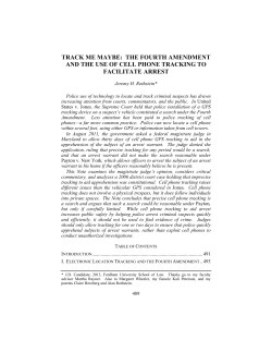 track me maybe: the fourth amendment and the use of cell phone