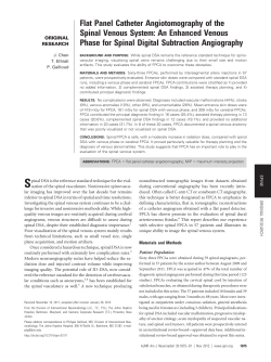 Flat Panel Catheter Angiotomography of the Spinal Venous System