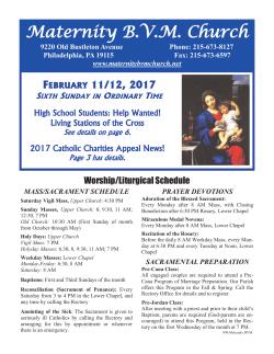February 12, 2017 - Maternity B. V. M. Church