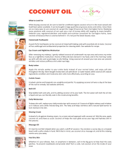 COCONUT OIL - digwellnesscenter.com