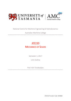 JEE220 Mechanics of Solids 2017