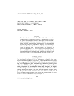 Streamflow depletion investigations