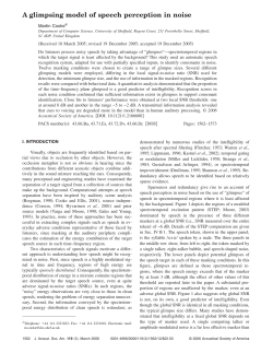 A glimpsing model of speech perception in noise