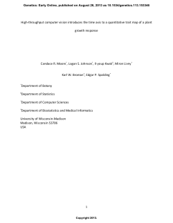 High-throughput computer vision introduces the time axis