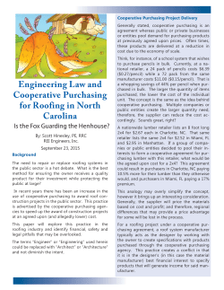 Cooperative Purchasing for Roofing Projects in