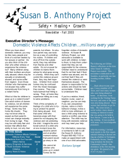 Fall 2003 - Susan B. Anthony Project