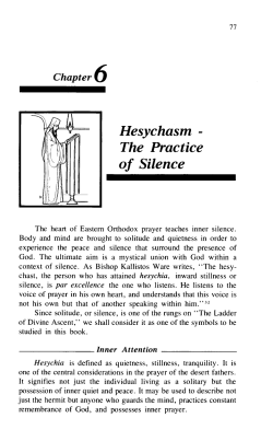 Hesychasm: the Practice of Silence