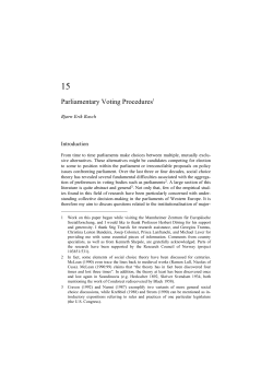 Parliamentary Voting Procedures1