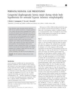 Congenital diaphragmatic hernia repair during whole body