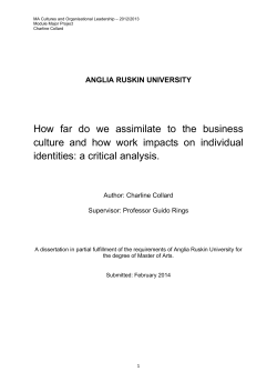 How far do we assimilate to the business culture and how work