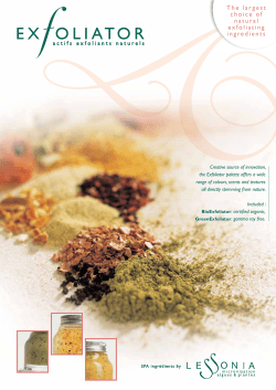 The largest choice of natural exfoliating ingredients - In