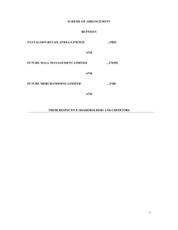 1 SCHEME OF ARRANGEMENT BETWEEN PANTALOON RETAIL