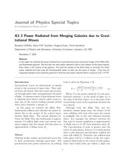 Journal of Physics Special Topics