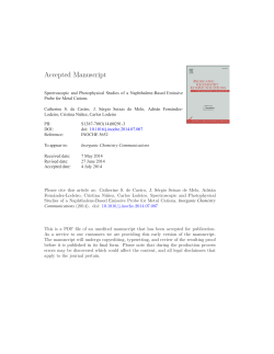 Spectroscopic and Photophysical Studies of a Naphthalene