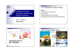 introduction to ray tracing