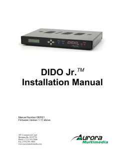DIDO Jr. Installation Manual - AV-iQ