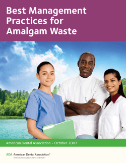 ADA.org: Best Management Practices for Amalgam Waste Brochure