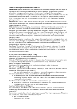 Abstract Example: Well-written Abstract