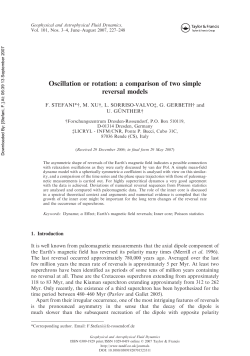 Oscillation or rotation: a comparison of two simple reversal models