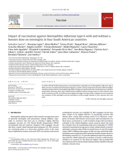 Impact of vaccination against Haemophilus influenzae type