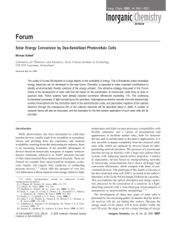 Solar Energy Conversion by Dye-Sensitized