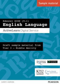 Tier 3 - Pearson Schools and FE Colleges