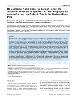 Do Ecological Niche Model Predictions Reflect the Adaptive