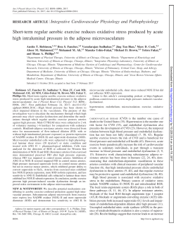 Short-term regular aerobic exercise reduces oxidative stress