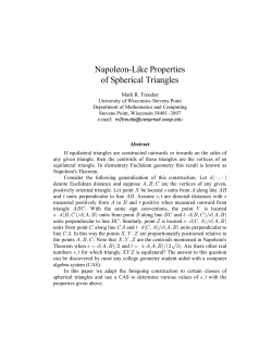 Napoleon-Like Properties of Spherical Triangles