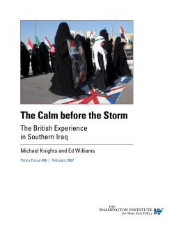 The Calm before the Storm - The Washington Institute for Near East