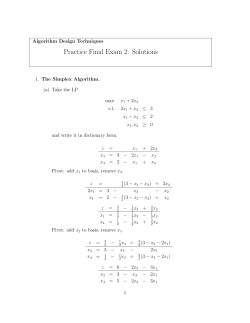 Practice Final Exam 2: Solutions