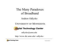 The Meaning of Broadband - Digital Technology Center