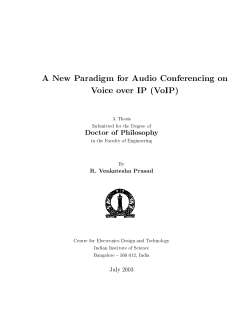 A New Paradigm for Audio Conferencing on Voice over IP [VoIP)