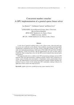 Concurrent number cruncher A GPU implementation of a general