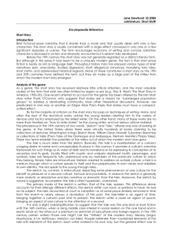 Jane Dewhurst: SS 2004 Lektürekurs: Short Shrift Encylopaedia