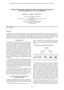 CHARACTERIZATION AND DETECTION OF BUILDING PATTERNS