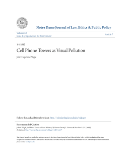 Cell Phone Towers as Visual Pollution