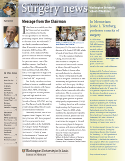 Surgery news - Department of Surgery