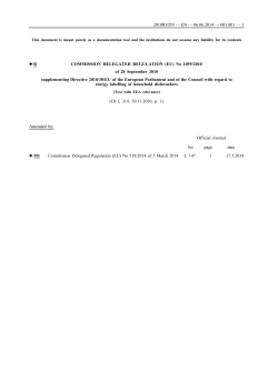 B COMMISSION DELEGATED REGULATION (EU) No 1059/2010 of
