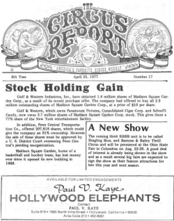 Circus Report, April 25, 1977, Vol. 6, No. 17