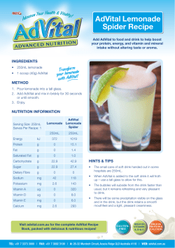 AdVital Lemonade Spider Recipe