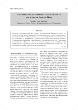 the application of nonlinear change theory to