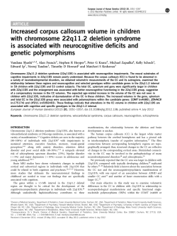 Increased corpus callosum volume in children with
