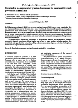 Sustainable management of grassland resources