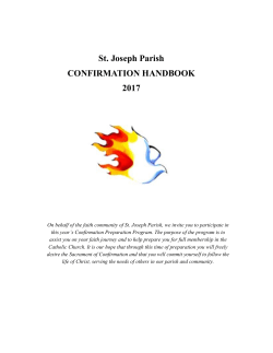 Confirmation Handbook - St. Joseph Parish