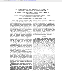 The nature of secondary peristalsis has gener- ally been