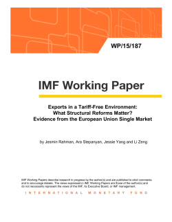 Exports in a Tariff-Free Environment