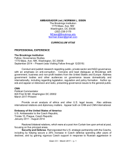 Norman Eisen`s CV - Brookings Institution