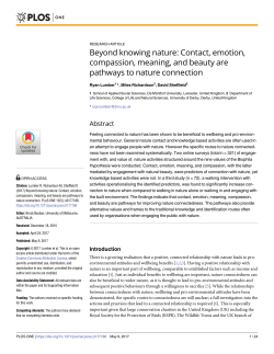 Beyond knowing nature: Contact, emotion, compassion, meaning
