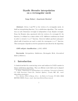 Dyadic Hermite interpolation on a rectangular mesh